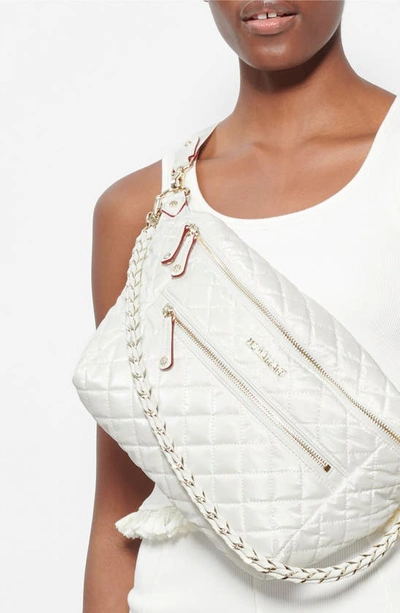 Shop Mz Wallace Crosby Convertible Sling Bag In White