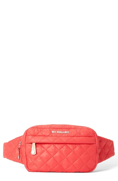 Shop Mz Wallace Metro Convertible Belt Bag In Bright Red