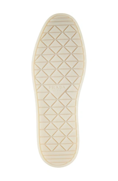 Prada Almond Toe Leather Loafers With Suede Finish In Multicolor