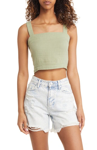 Shop Rip Curl Premium Surf Crop Tank In Mid Green