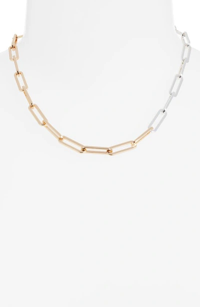Jenny Bird Andi Paperclip Link Necklace In Two Tone