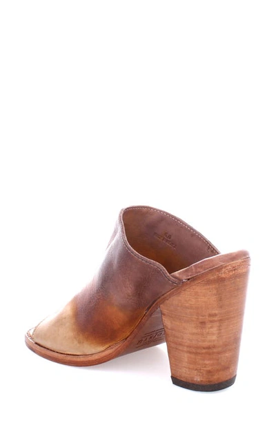 Bed Stu Clavel Peep Toe Mule In Cafe Latte Td