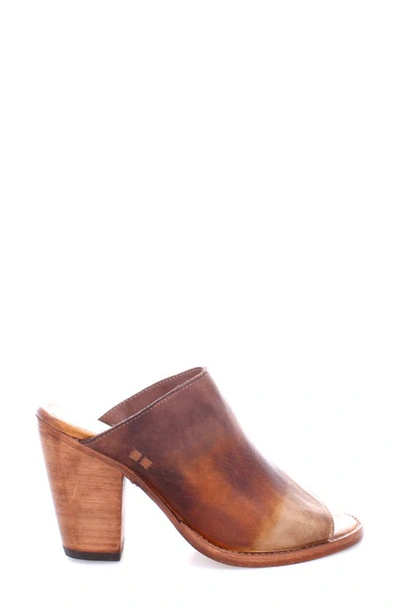 Bed Stu Clavel Peep Toe Mule In Cafe Latte Td