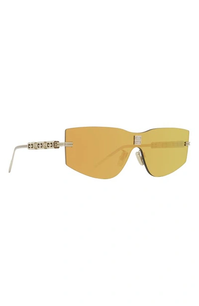 Shop Givenchy 4gem 138mm Oval Sunglasses In Gold / Brown Mirror