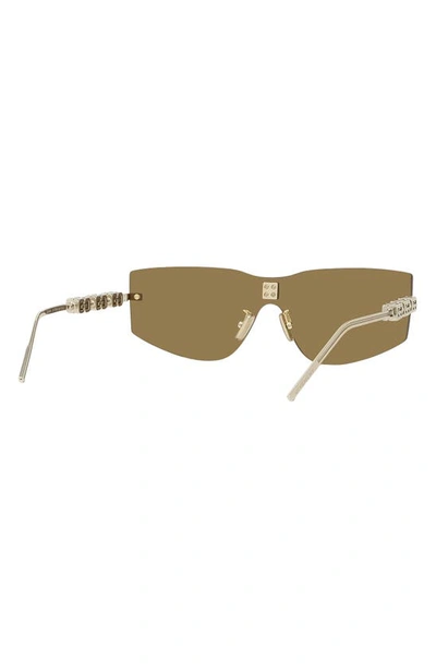 Shop Givenchy 4gem 138mm Oval Sunglasses In Gold / Brown Mirror
