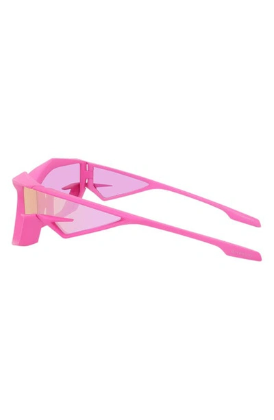 Shop Givenchy 69mm Geometric Sunglasses In Matte Pink / Violet