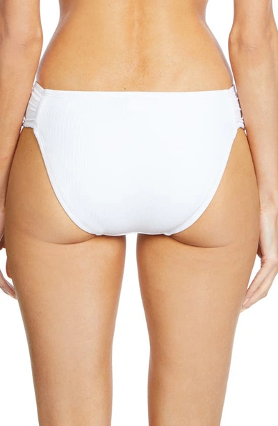 Robin Piccone Amy Side Tab Bikini Bottoms In White