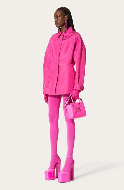 Valentino Small One Stud Leather Top Handle Bag In Uwt Pink Pp