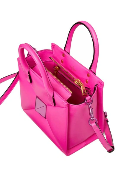 Valentino Small One Stud Leather Top Handle Bag In Uwt Pink Pp
