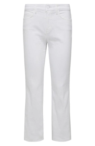 Shop L Agence Wanda High Waist Crop Wide Leg Pants In Blanc