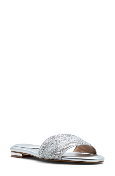 Aldo Ghalia Rhinestone Slide Sandal In Silver ModeSens