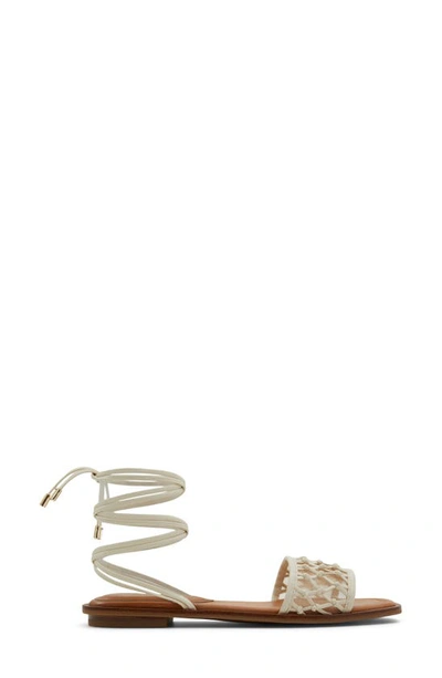 Aldo Seazen Ankle Wrap Sandal In White