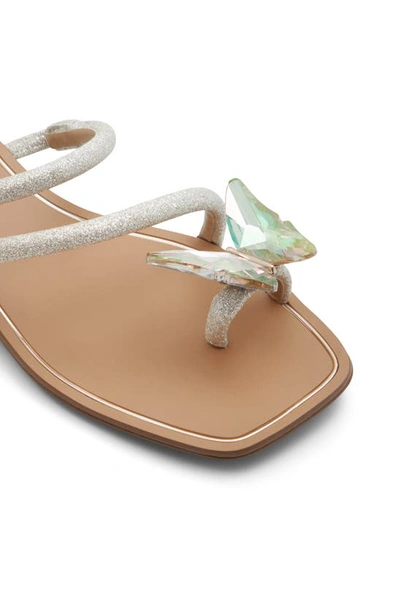Shop Aldo Garberia Crystal Butterfly Sandal In Silver