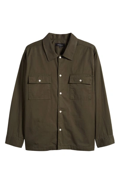 Shop Pacsun Cotton Twill Workwear Button-up Shirt In Dark Forest