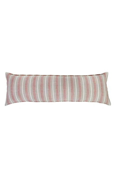 Shop Pom Pom At Home Montecito Stripe Linen Body Pillow In Terra Cotta/natural