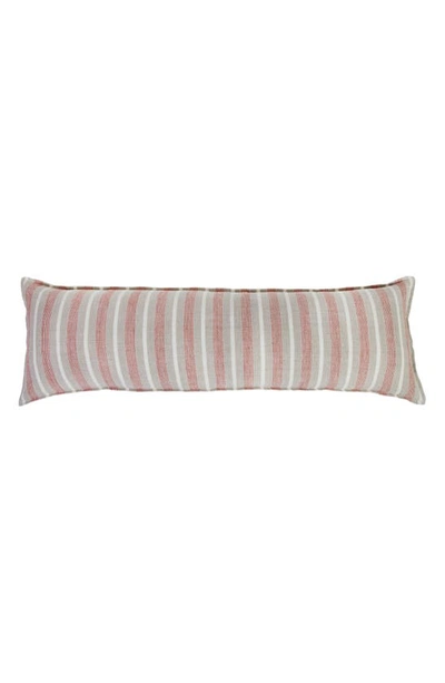 Pom Pom At Home Montecito Striped Body Pillow In Terra Cotta/natural