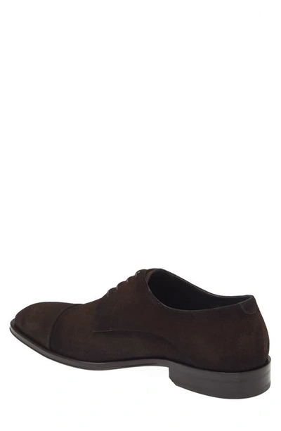 Hugo Boss Derrek Cap Toe Derby In Dark Brown