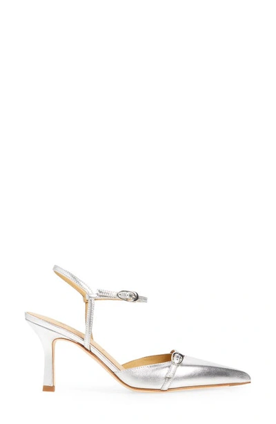 Shop Aeyde Marianna Pointed Toe Pump In Silver