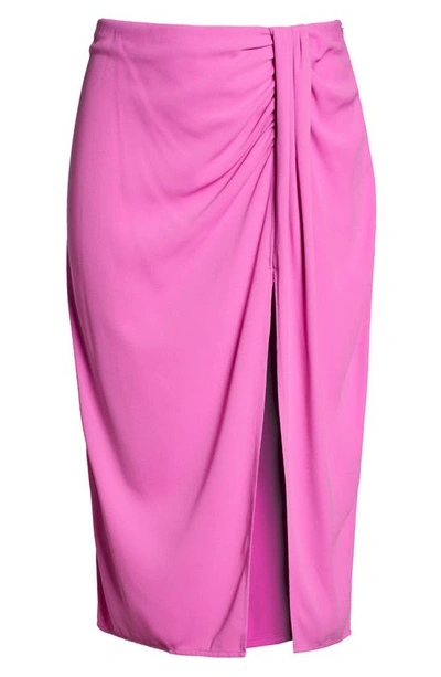 Shop Open Edit Faux Wrap Midi Skirt In Pink Rosebud
