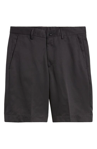 Shop Berle Microfiber Flat Front Shorts In Black