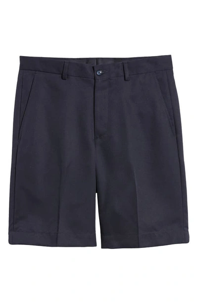 Shop Berle Flat Front Shorts In Navy