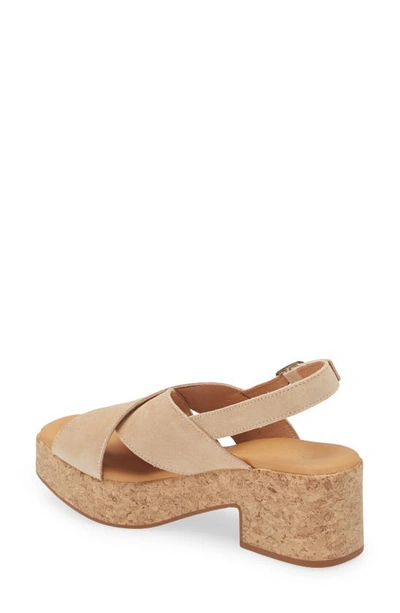 Cordani Malin Platform Sandal In Camel Suede