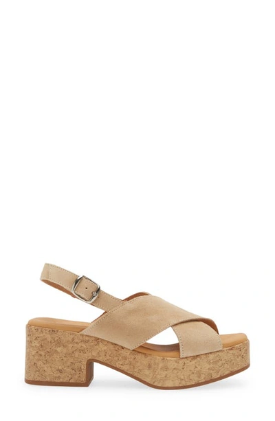 Cordani Malin Platform Sandal In Camel Suede