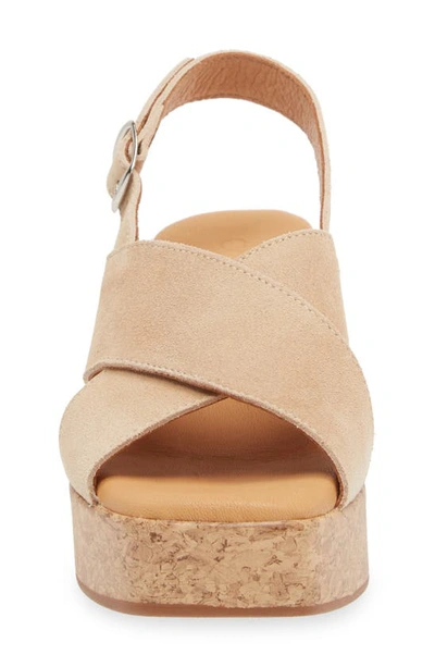 Shop Cordani Malin Platform Sandal In Camel Suede