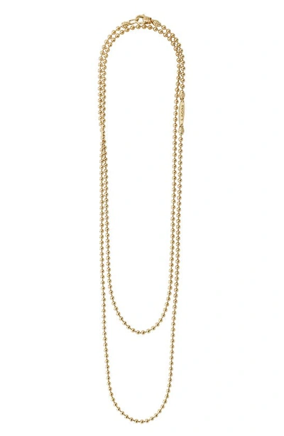 Shop Lagos Beaded Caviar Necklace In Gold