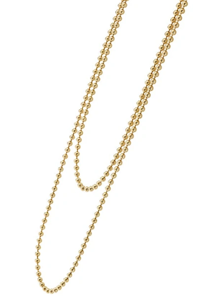 Shop Lagos Beaded Caviar Necklace In Gold
