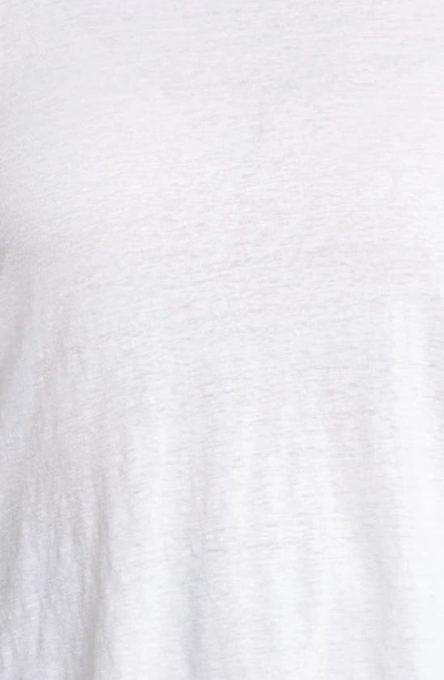 Shop Eileen Fisher Crewneck Organic Linen T-shirt In White