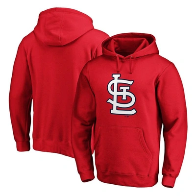 Shop Fanatics Branded Red St. Louis Cardinals Official Logo Fitted Pullover Hoodie