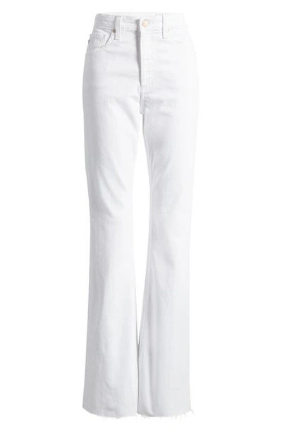 Shop Ag Alexxis Raw Hem High Waist Bootcut Jeans In Modern White