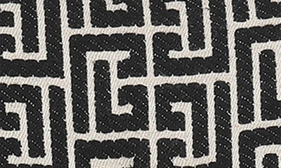 Shop Balmain Small 1945 Soft Monogram Jacquard Crossbody Bag In Gfe Ivory/ Black