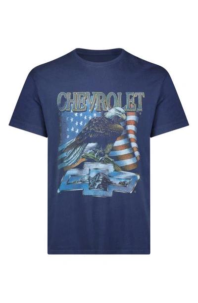 Shop Lucky Brand Chevy Eagle Graphic T-shirt In Dress Blue