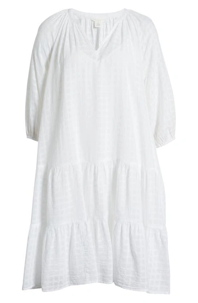 Shop Caslon Tiered Swing Dress In White