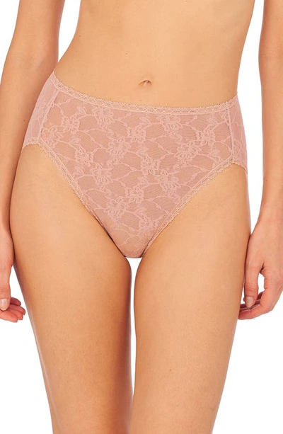 Shop Natori Bliss Allure Lace French Cut Panties In Rose Beige