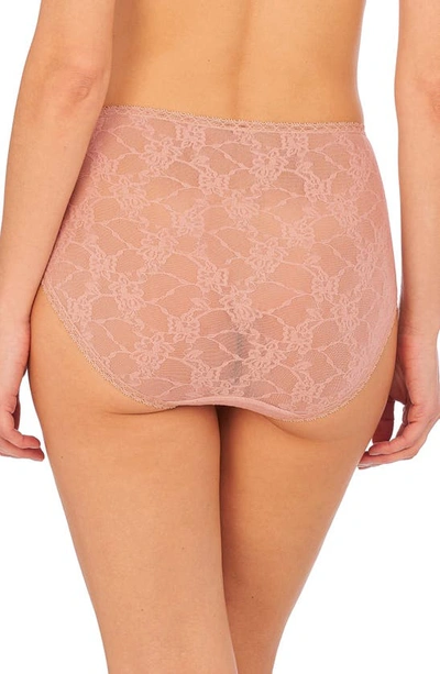 Shop Natori Bliss Allure Lace French Cut Panties In Rose Beige