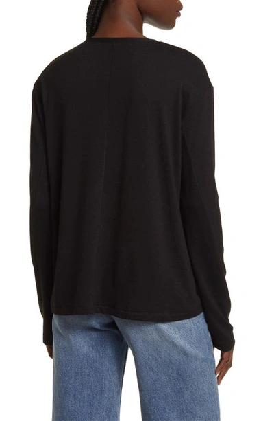 Shop Rag & Bone The Knit Long Sleeve T-shirt In Black
