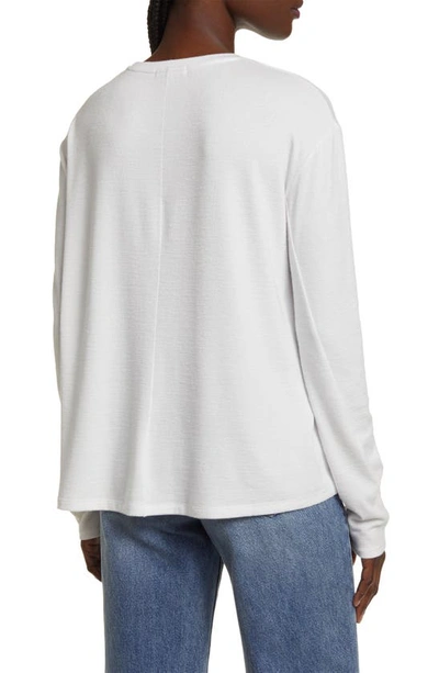 Shop Rag & Bone The Knit Long Sleeve T-shirt In White