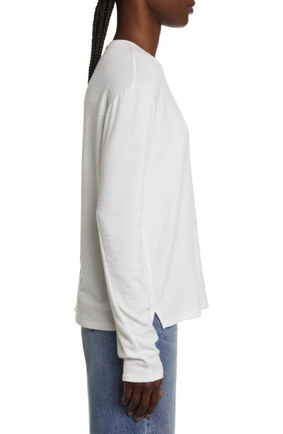 Rag & Bone The Knit Long Sleeve T-shirt In White