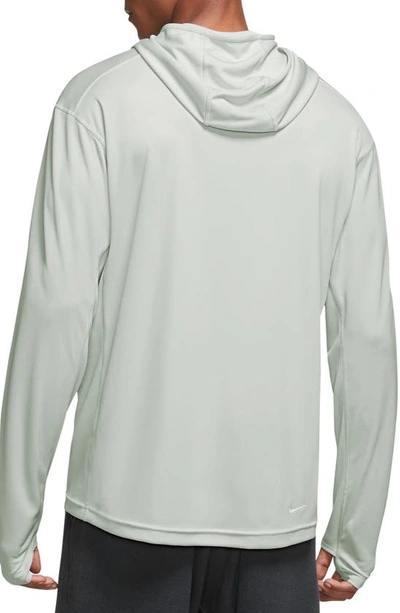 Shop Nike Dri-fit Adv Uv Trail Running Hoodie In Light Silver/ Summit White