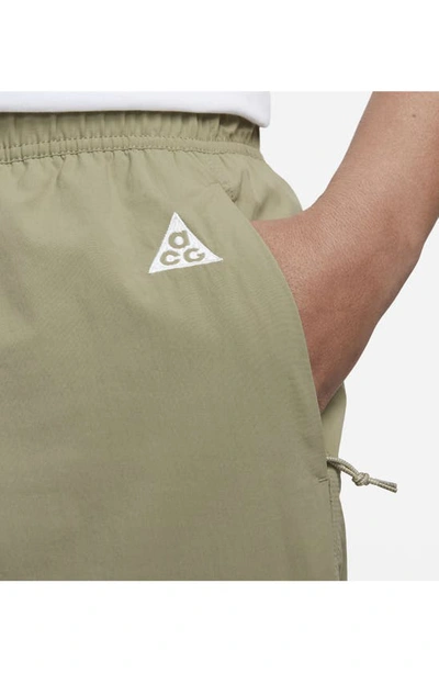 Shop Nike Acg Zip-off Trail Pants In Neutral Olive/ Summit White