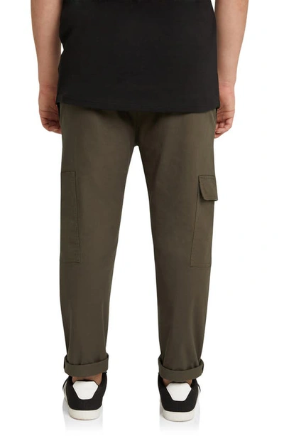 Shop Johnny Bigg Leon Tapered Stretch Cotton Cargo Pants In Khaki