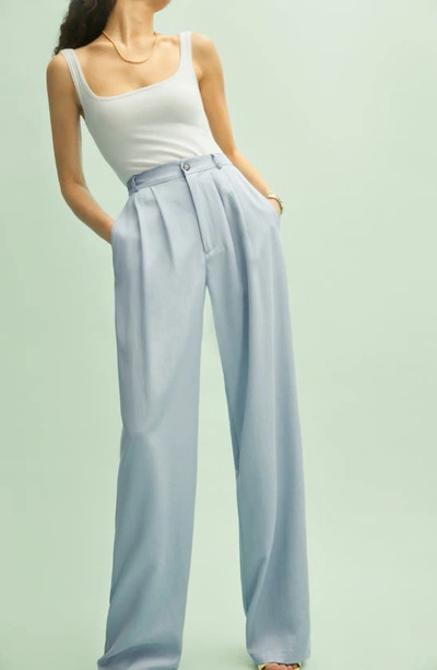 Shop Reformation Mason Wide Leg Pants In Mineral