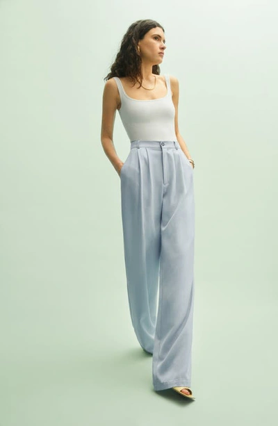 Shop Reformation Mason Wide Leg Pants In Mineral