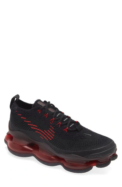 Shop Nike Air Max Scorpion Flyknit Sneaker In Black/ University Red/ Black