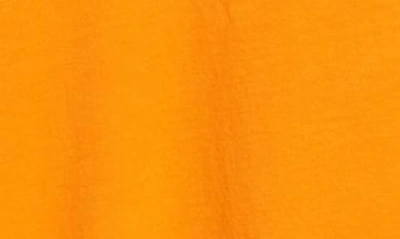 Shop Frame Le Mid Rise V-neck T-shirt In Bright Tangerine
