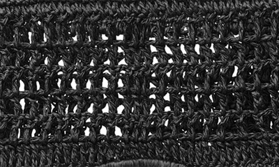 Tory Burch Ella Raffia Tote In Black