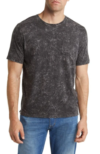 Shop Stone Rose Acid Wash T-shirt In Black